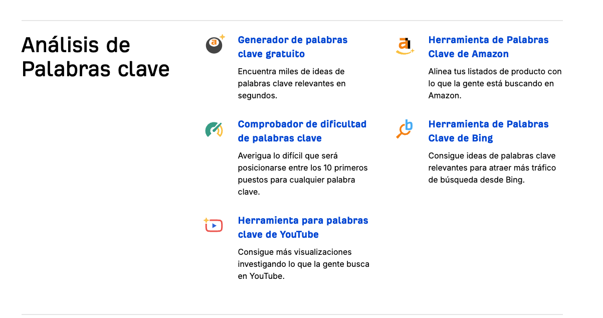 Herramientas gratuitas de Ahrefs