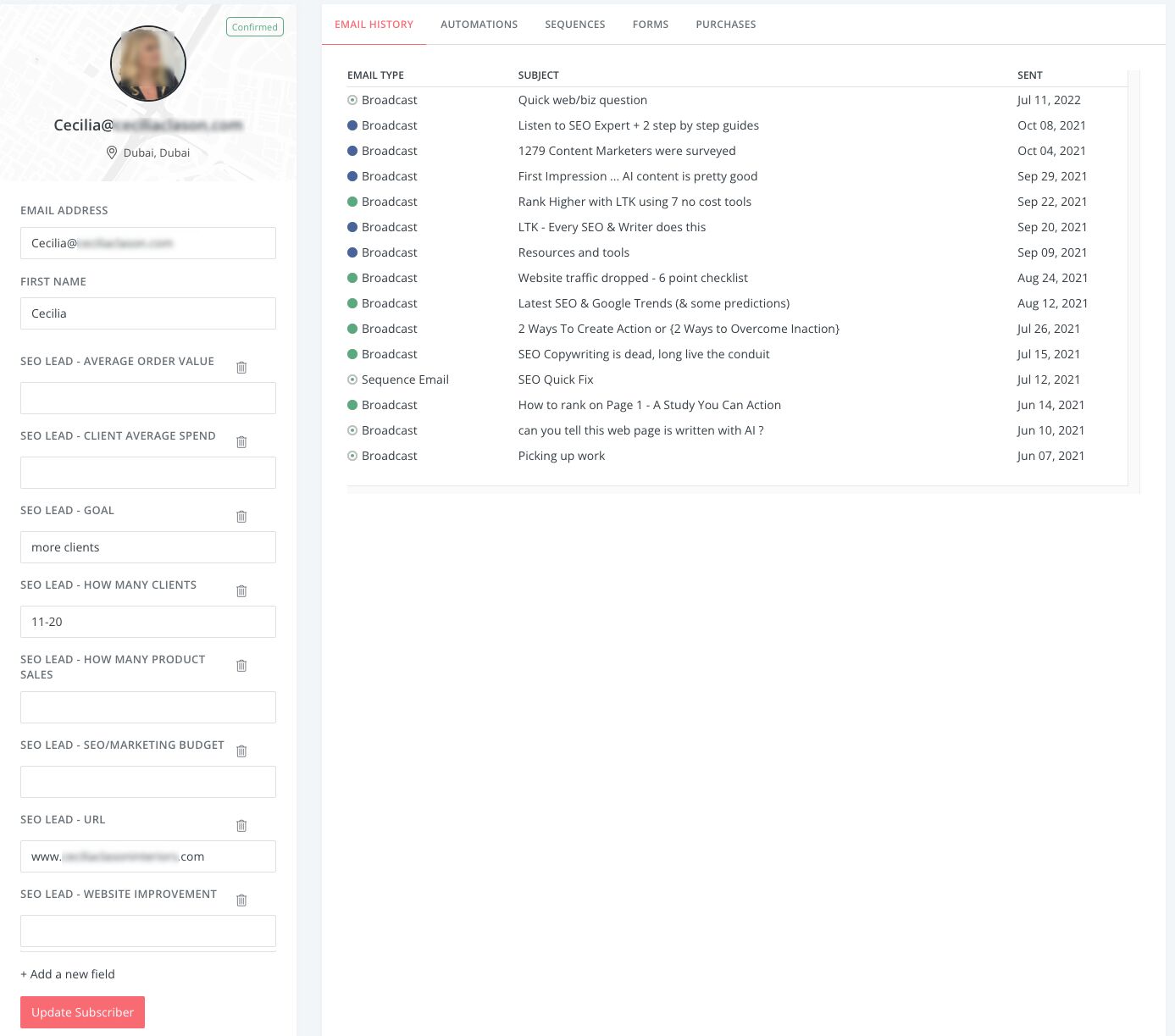Ejemplo de prospecto que busca conseguir más clientes.