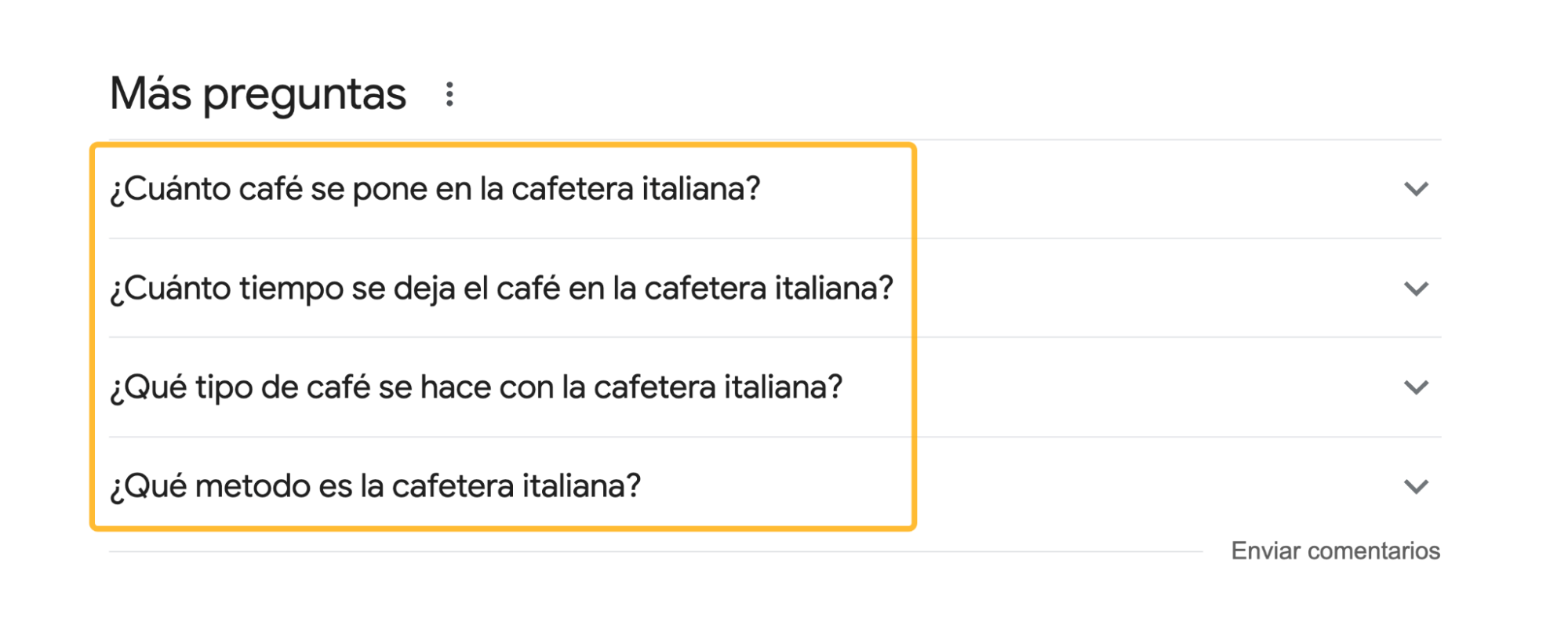 Las preguntas adicionales que podríamos añadir a nuestra post de la sección de 'Más preguntas'.