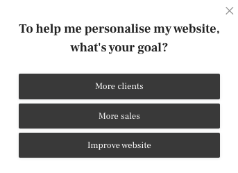 Primera pregunta del proceso de cualificación de prospectos.