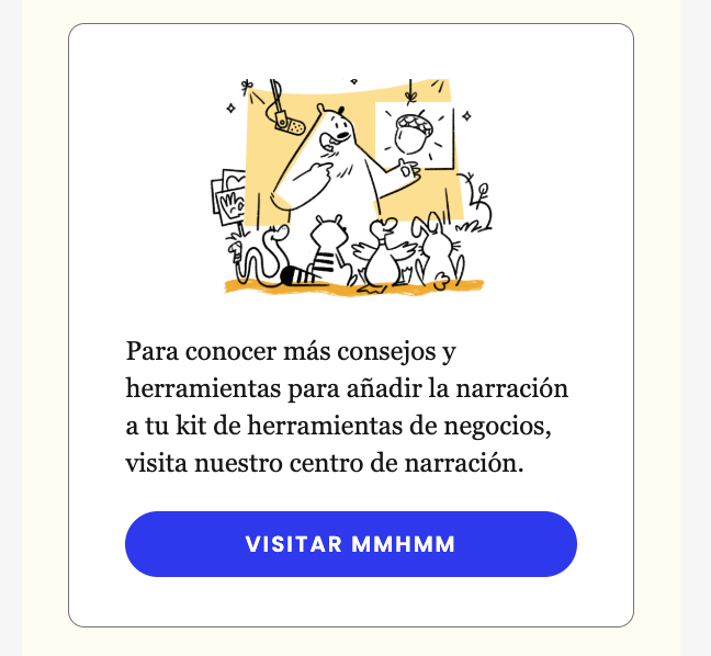 Ejemplo de call to action en Newsletter