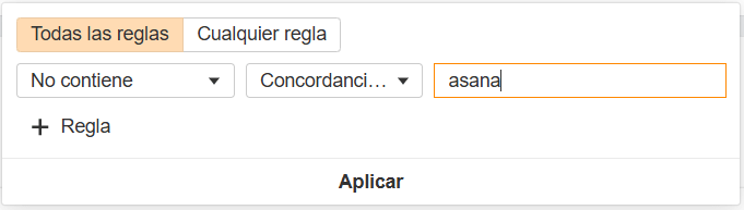 Aplicando reglas en Site Explorer de Ahrefs