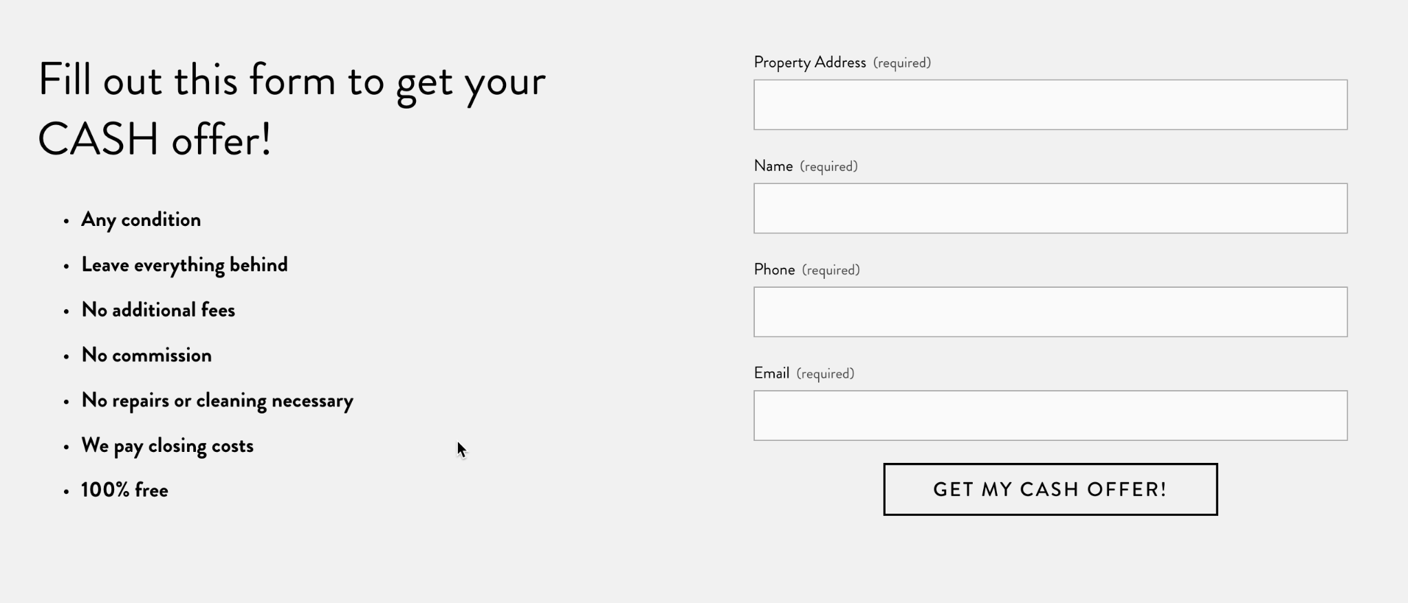 Incentiva el contacto haciendo una oferta especial. Por ejemplo, una valoración gratuita.