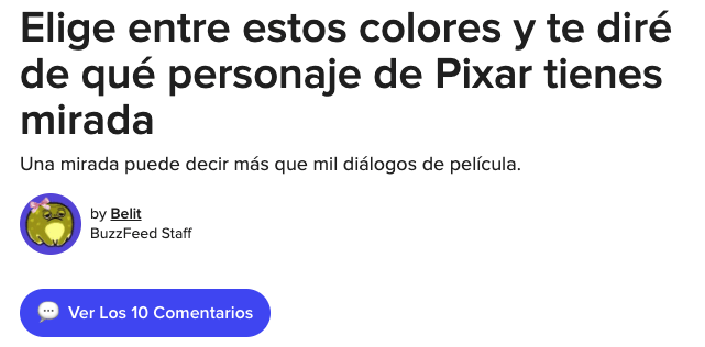 Comentarios en la web de Buzzfeed