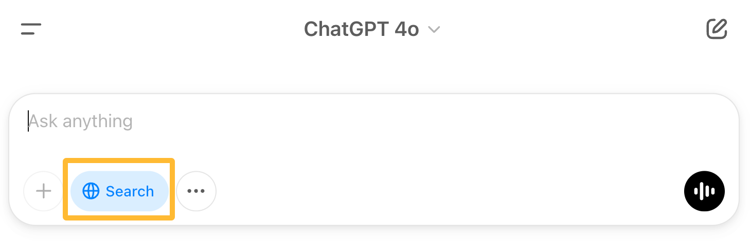 Búsqueda en ChatGPT