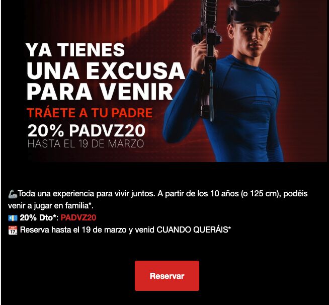 Ejemplo de call to action en Newsletter de venta