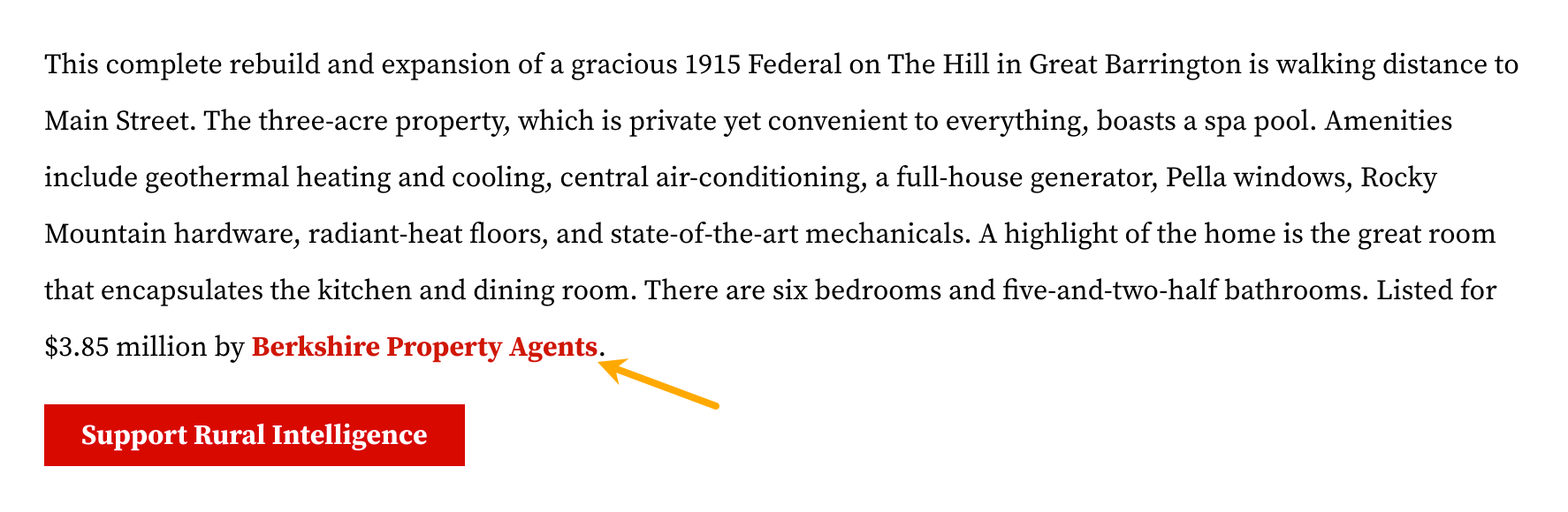 Ejemplo de backlink de prensa.