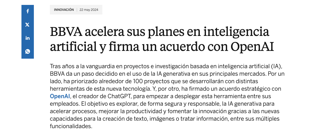 BBVA y su alianza con OpenAI