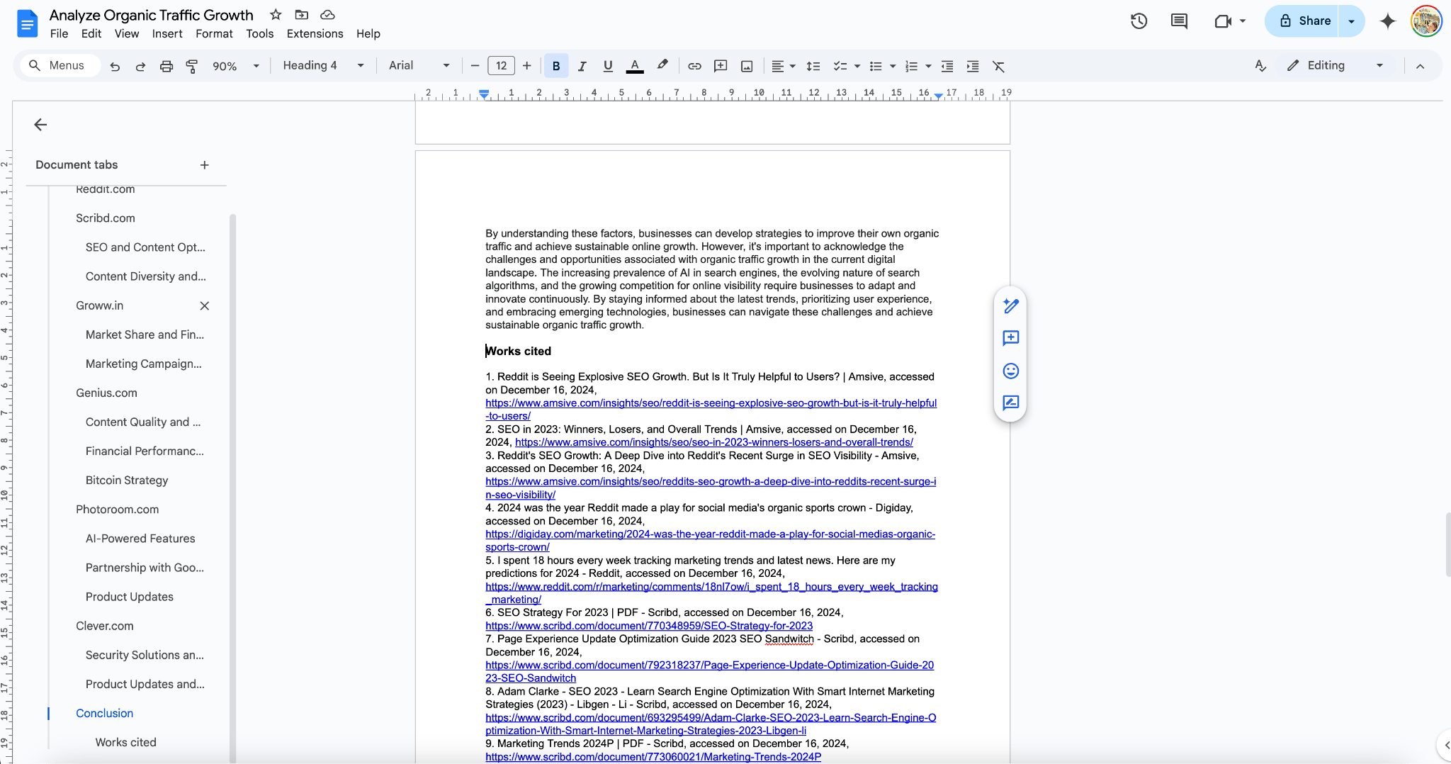Exportar a Google Docs desde Deep Research de Gemini