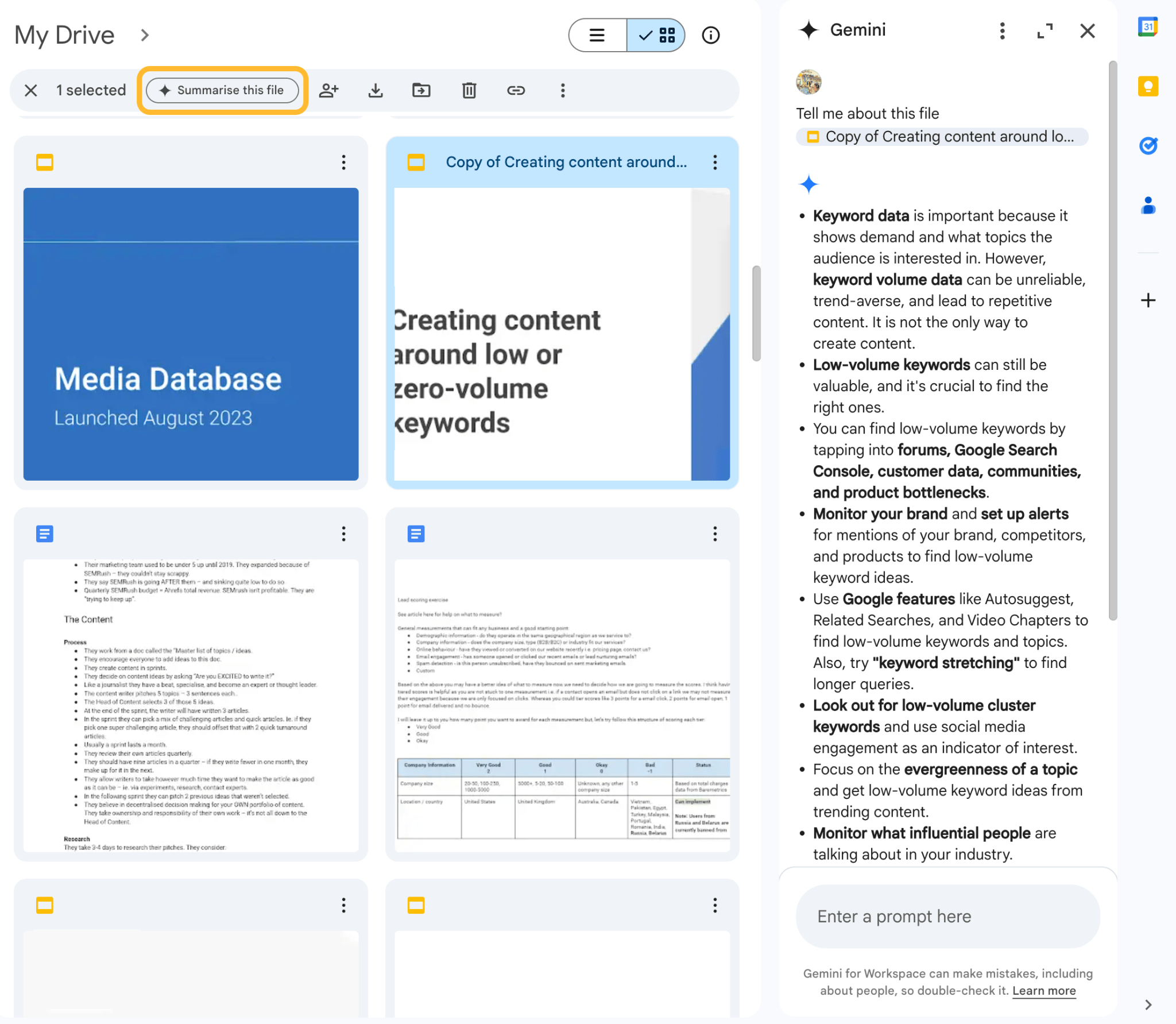 Integración de Gemini en presentaciones.