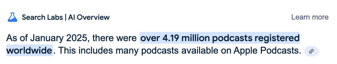 >4,19 millones de podcasts registrados en todo el mundo