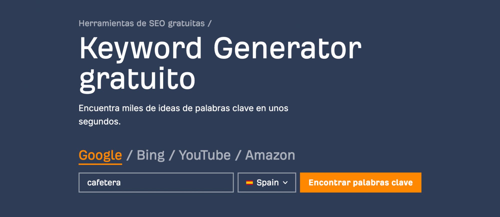 Keyword Generator gratuito de Ahrefs.