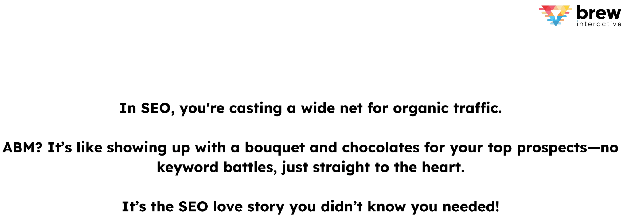 Marcus Brew explica qué es el ABM en Ahrefs Evolve.