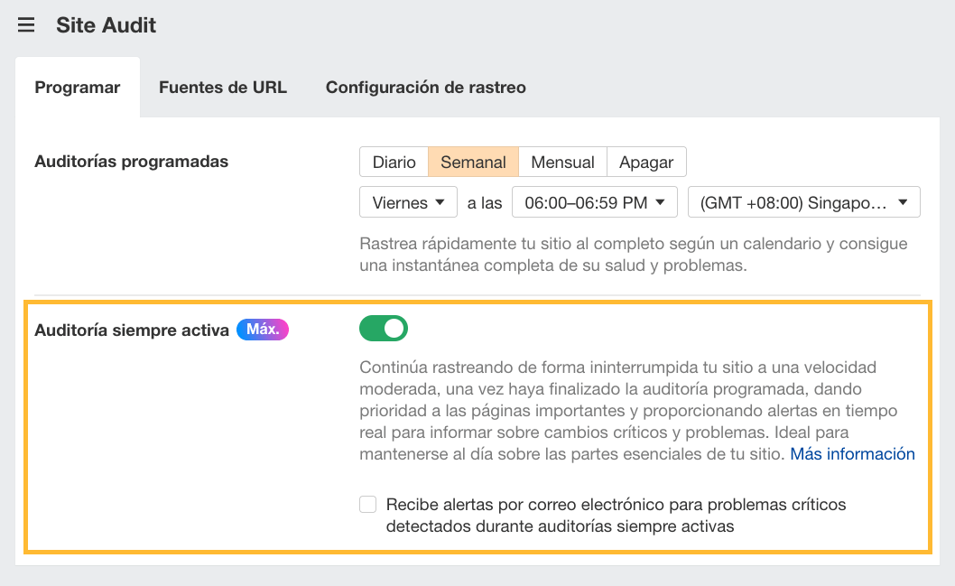 Auditoría siempre activa (AOA)