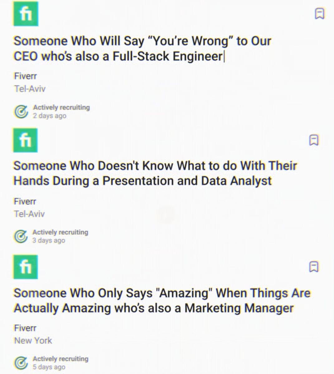 Títulos paródicos en Fiverr