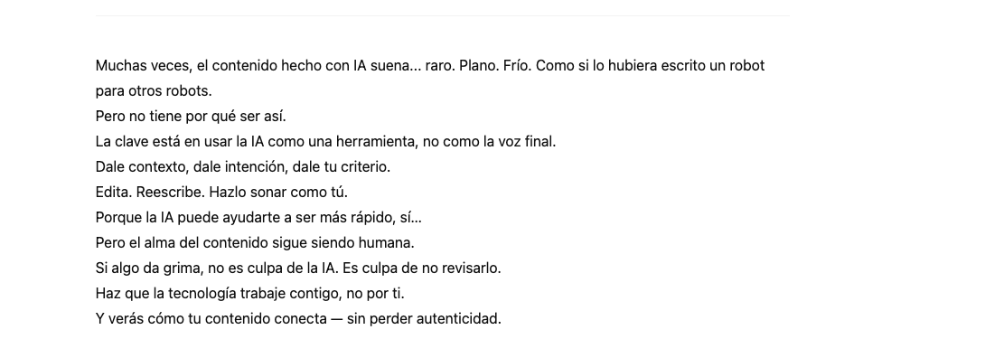 Guion de contenido creado con IA