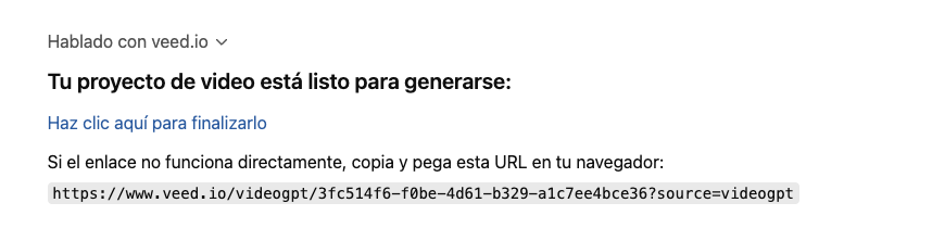 VEED terminando de crearse