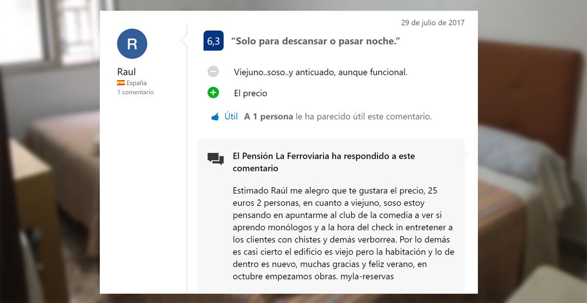 Comentarios y respuestas de hotel Myla Reservas, una pensión en Zaragoza, España.