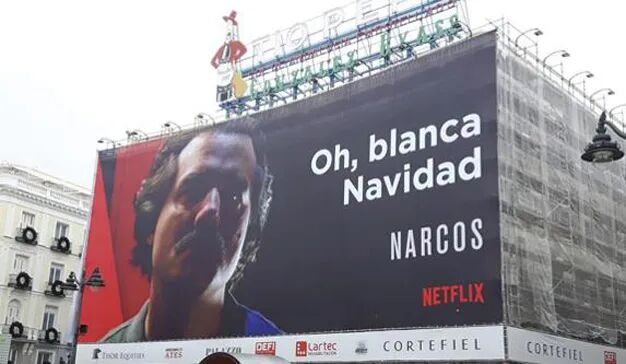 Billboard de Netflix Blanca Navidad