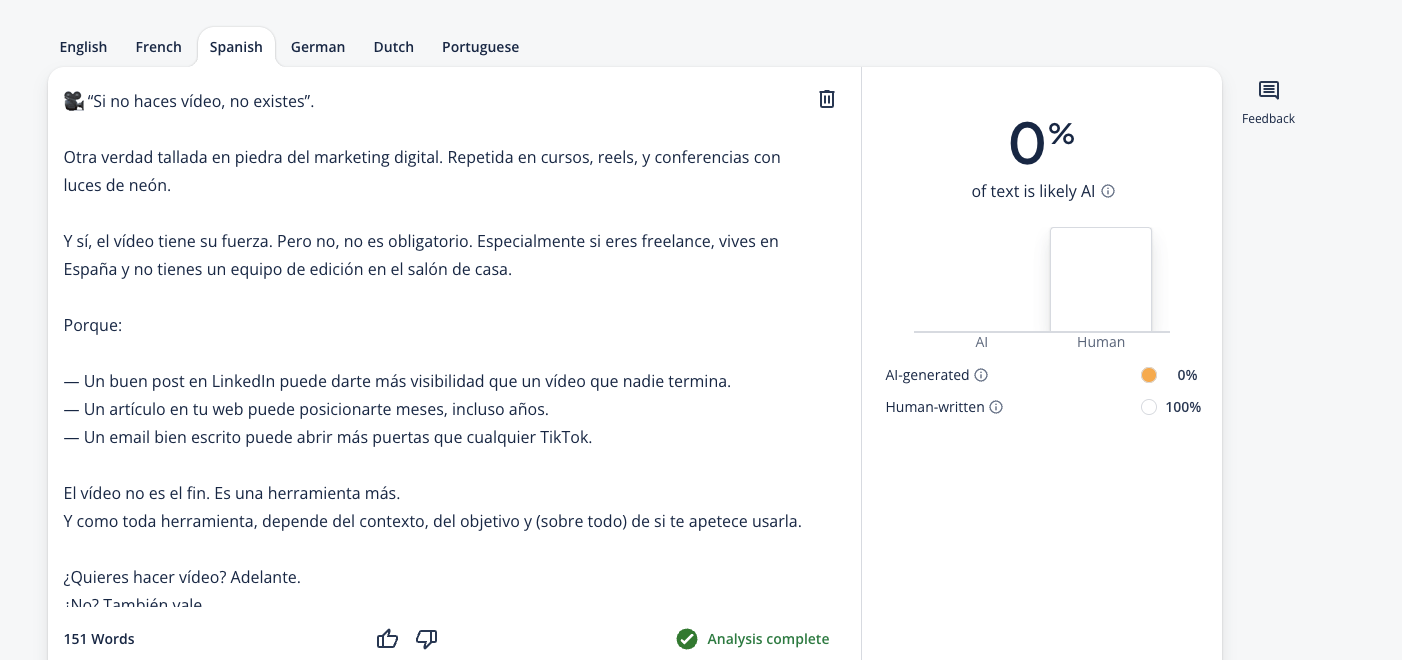 Detección de IA con la reescritura