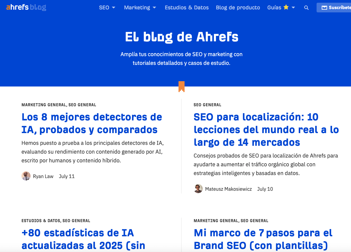 Blog de Ahrefs