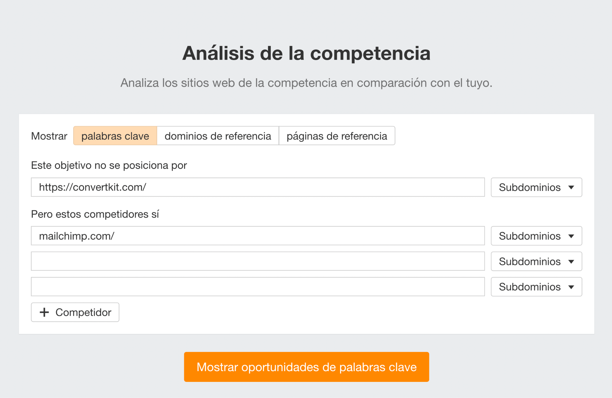 Informe de análisis de la competencia.