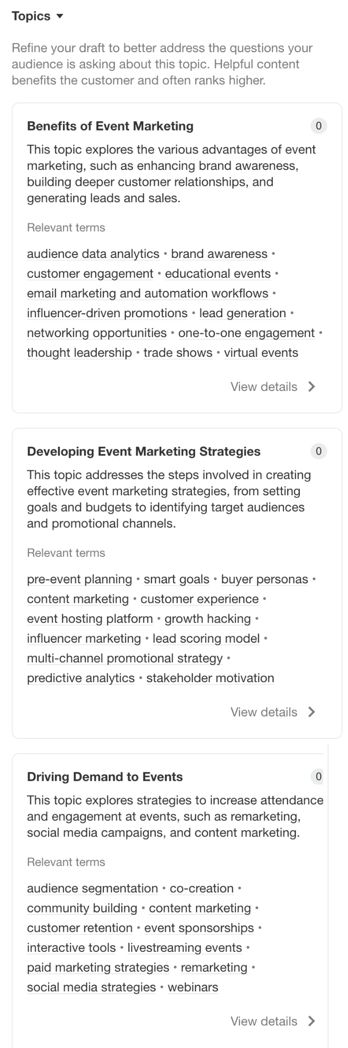 Temas sugeridos por AI Content Helper.