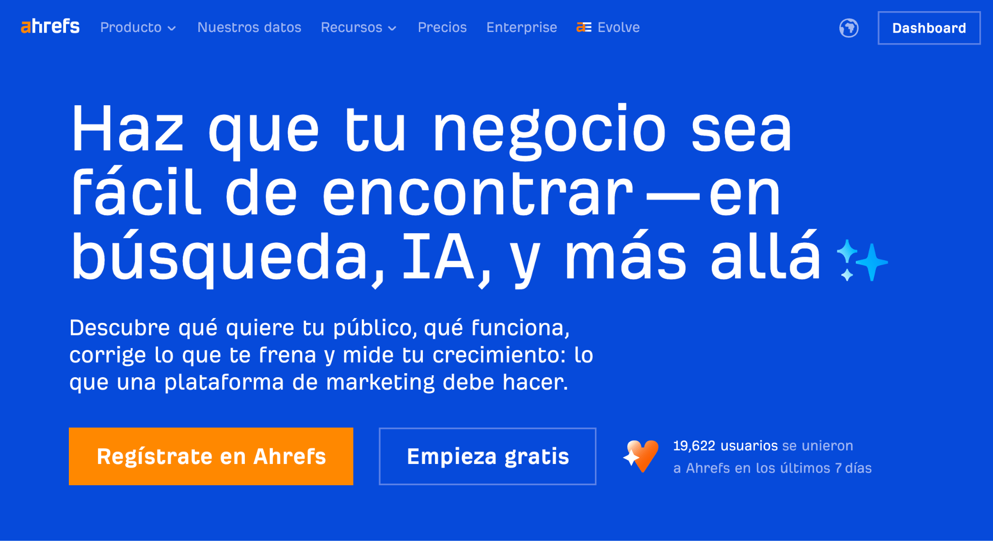 Captura de pantalla de Ahrefs