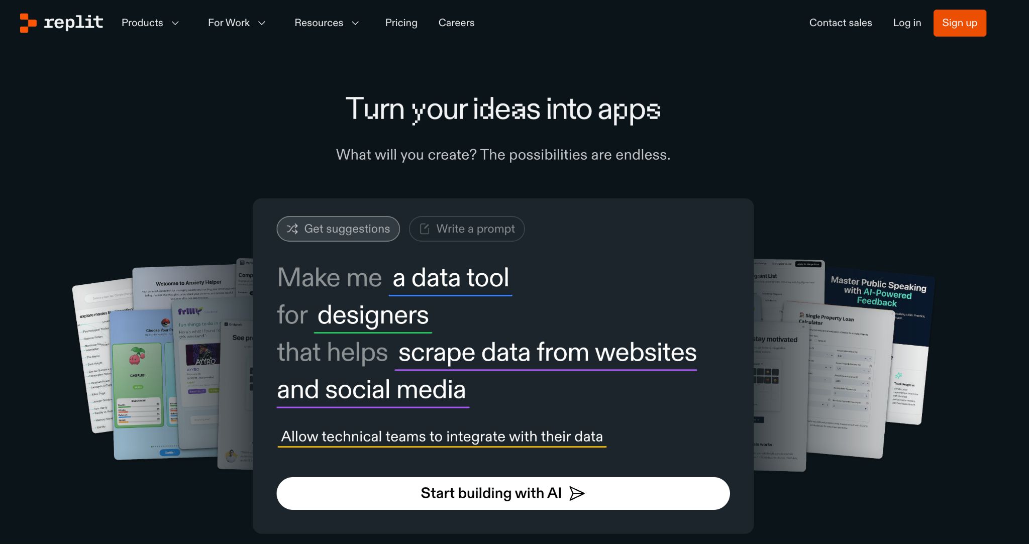 Captura de pantalla de Replit