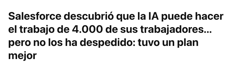 Salesforce y los despidos / reubicaciones por IA