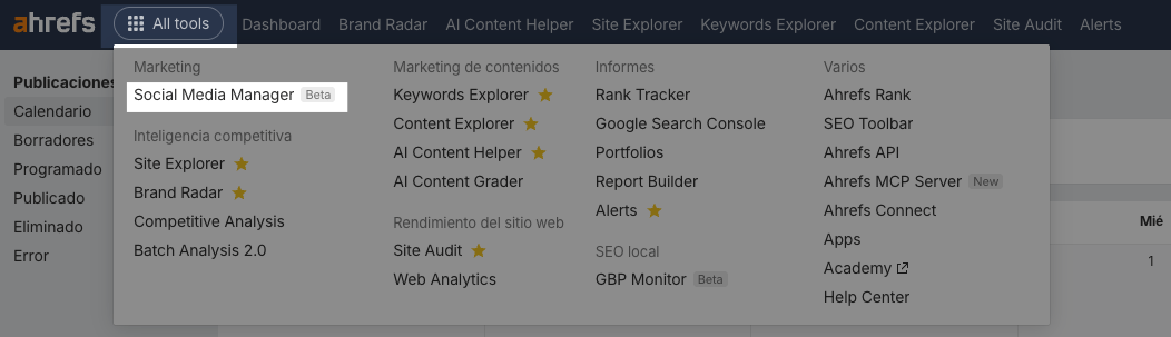 Acceder a Social Media Manager