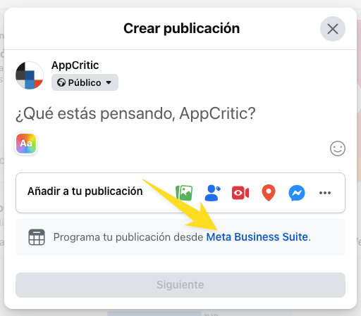 Accediendo a Meta Business Suite