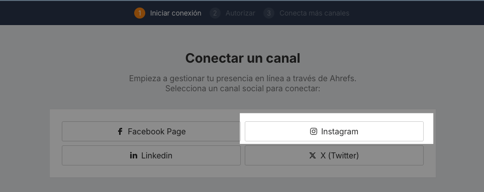 Conectar cuenta de Instagram en Social Media Manager