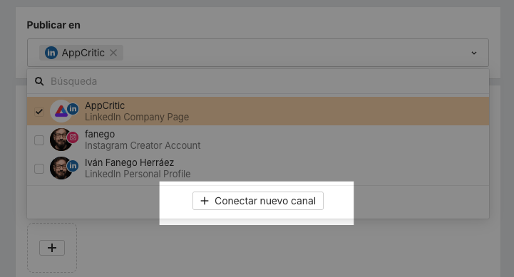 Conectar redes sociales en Social Media Manager de Ahrefs