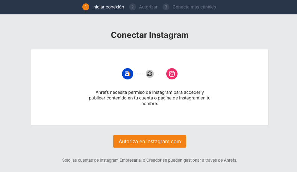 Conexión de Instagram en Social Media Manager