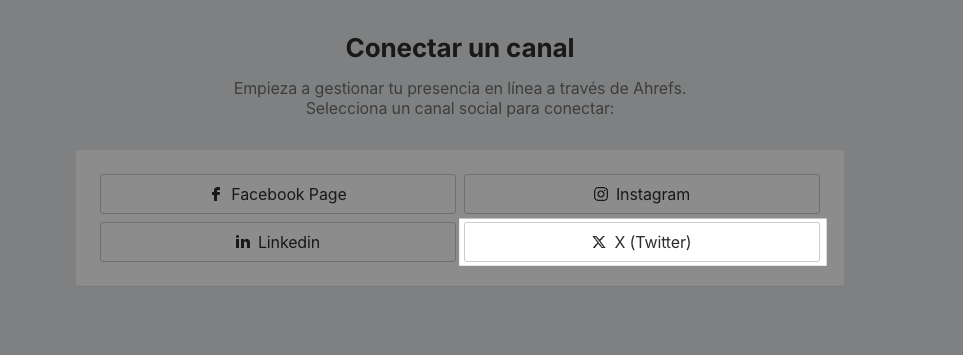 Conexión de Twitter en Social Media Manager