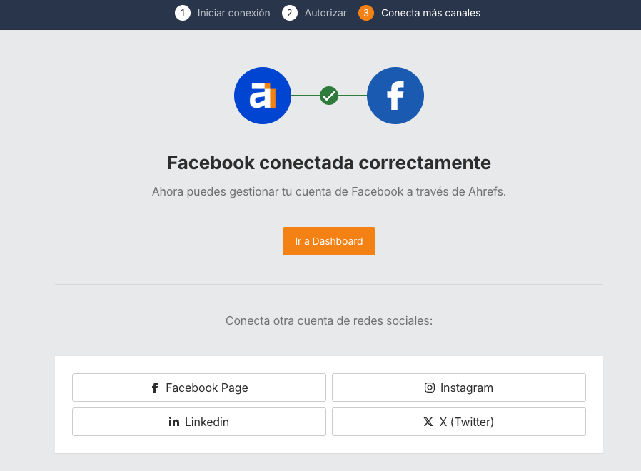 Proceso de conexión completado
