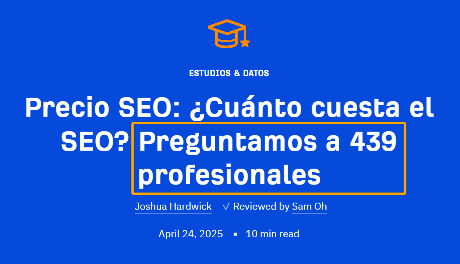 Gráfico del título del artículo que destaca que el contenido se basa en '439 personas encuestadas', señalando una investigación original y propietaria.