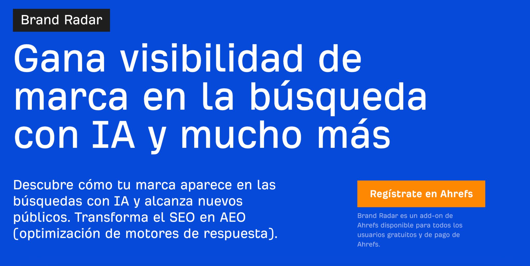 Brand Radar de Ahrefs 