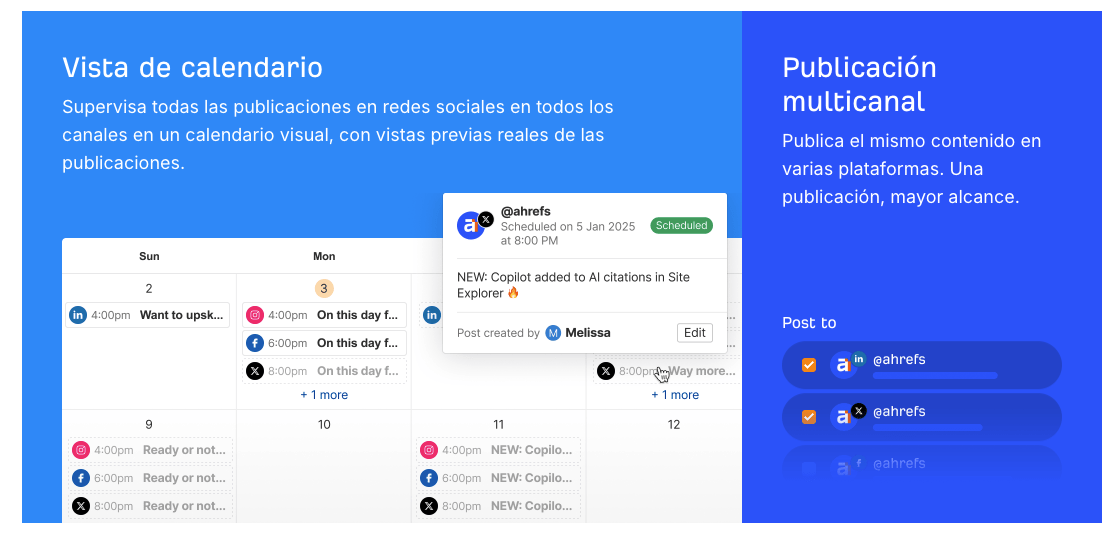 Social Media Manager de Ahrefs