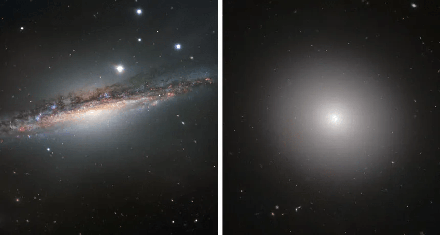 Analogía de una estrella frente a una galaxia en el espacio para visualizar palabras clave frente a temas para SEO.