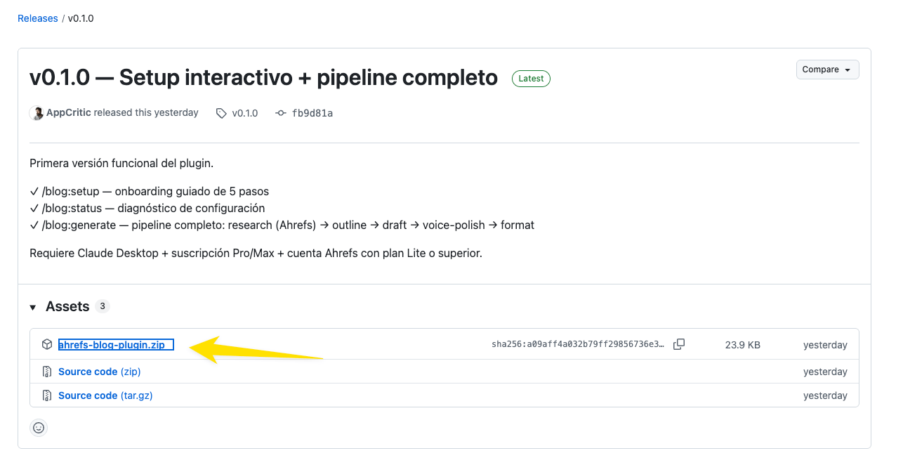 Descarga el plugin desde Github