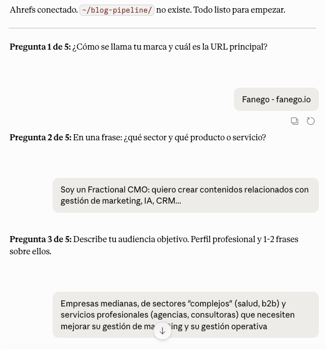 Proceso de configuración