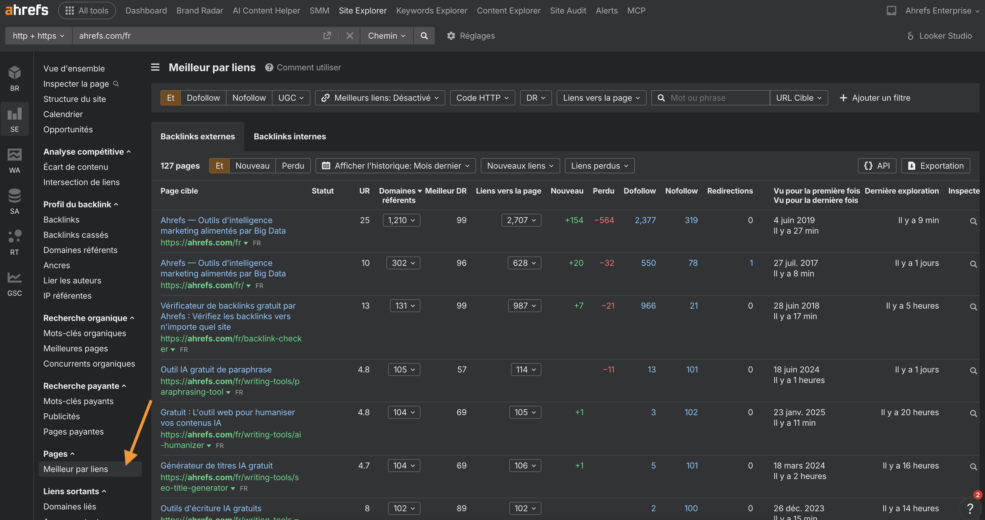 capture-ecran-template-rapport-seo-gratuit-strategie-link-building-sur-site-explorer