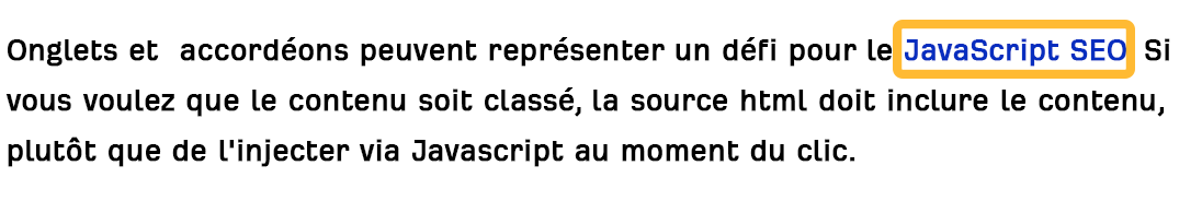 Lien interne vers un contenu pertinent, via le blog Ahrefs