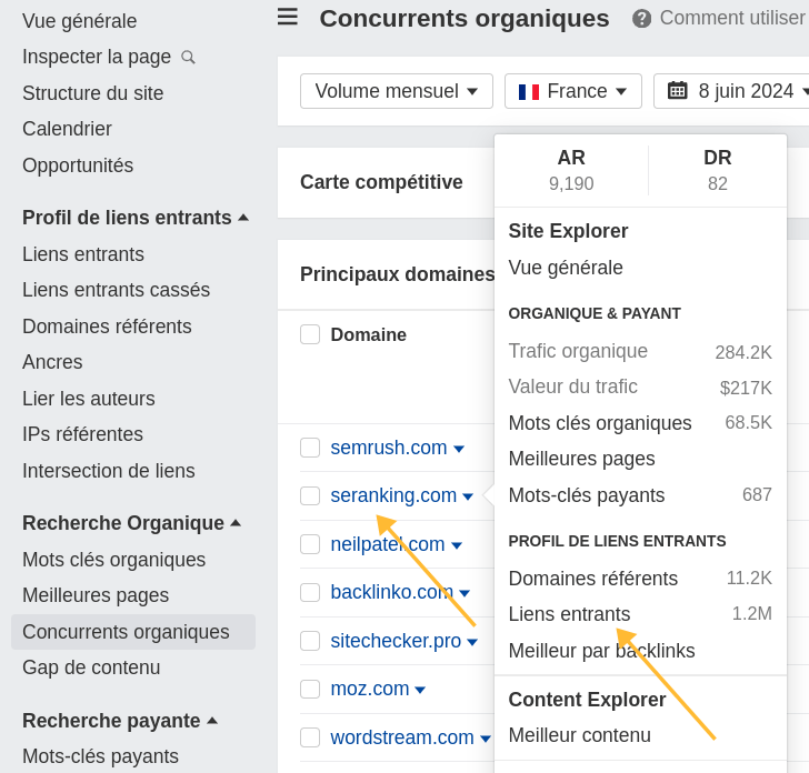 Comment trouver le rapport des backlinks