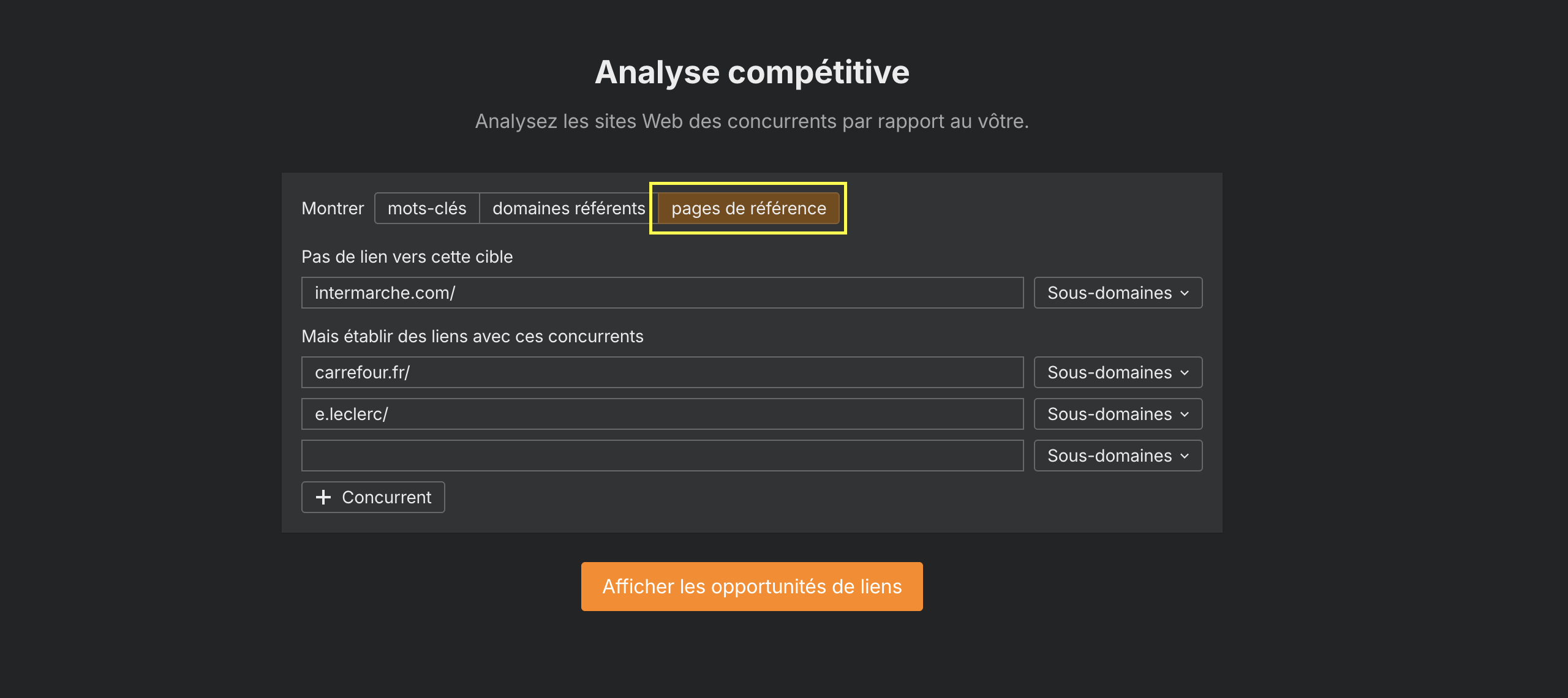 trouver backlinks concurrents multiples tuto ahrefs
