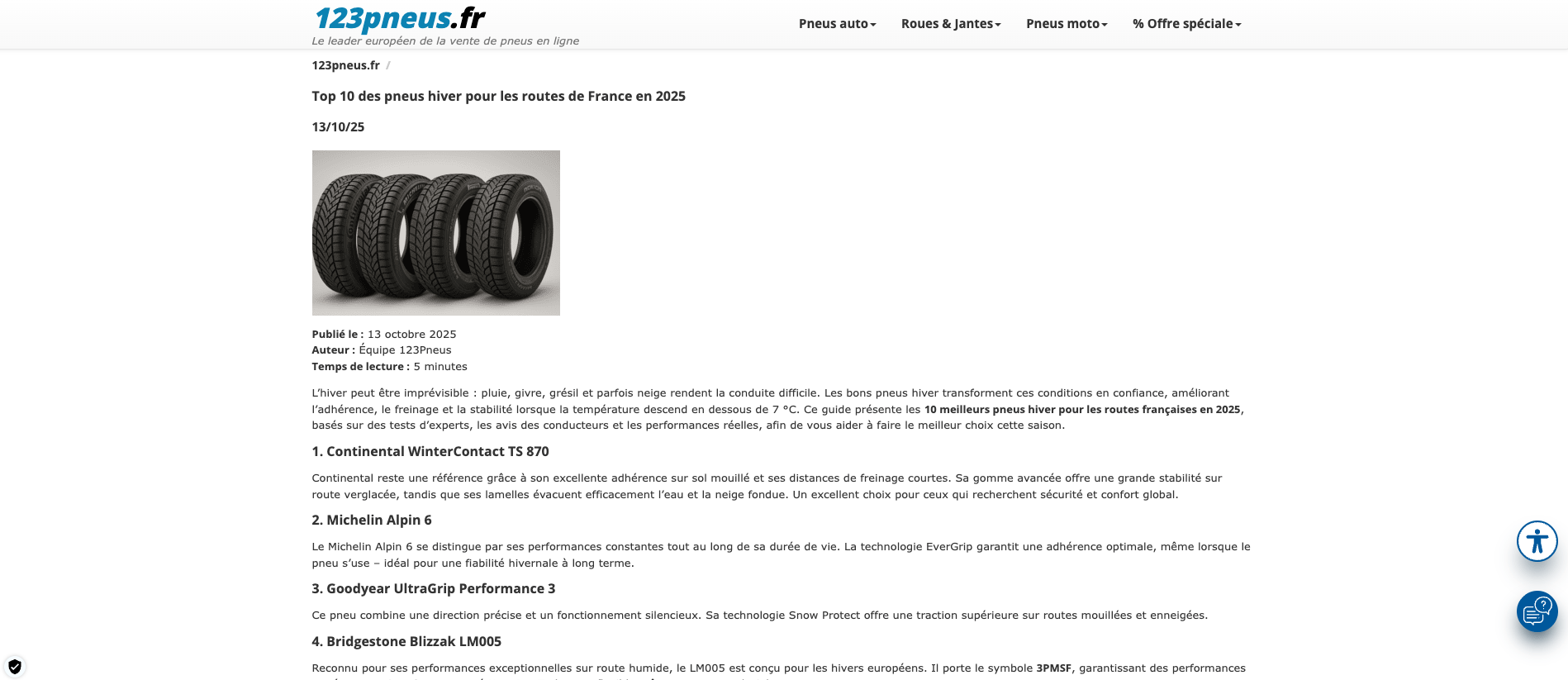 mauvaise-landing-pages-pour-convertir-trafic-chatgpt-exemple-pneus-hiver-erreur