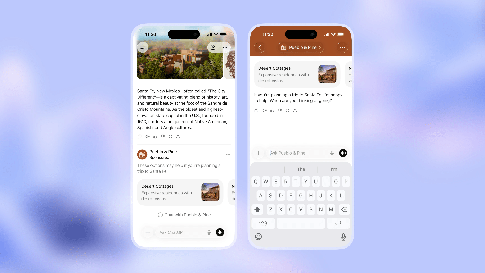 Exemple d'OpenAI pour illustrer la publicité sur ChatGPT