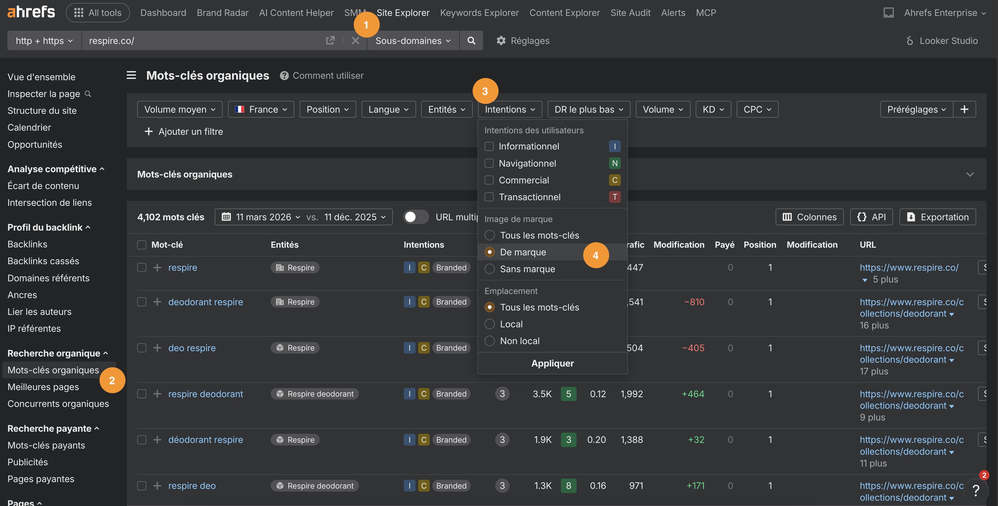 capture-ecran-ahrefs-webmaster-tools-comment-trouver-mots-cles-de-marque